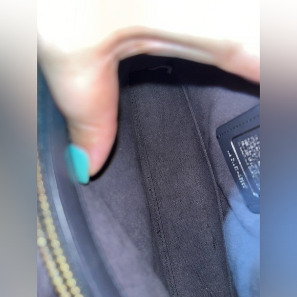 Coach Women’s Leather Parker Chain Flap Shoulder Bag, Blue - Picture 12 of 15